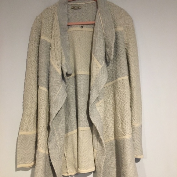 LUCKY BRAND Waterfall Cardigan white blue gray - Picture 2 of 7